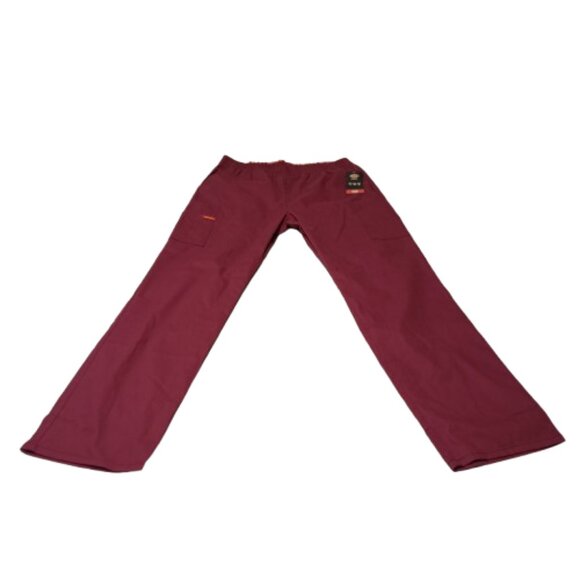 Dickies Women's Tall Pull-on Scrub Pant Size L Color Wine Style# 86106 - Picture 5 of 6
